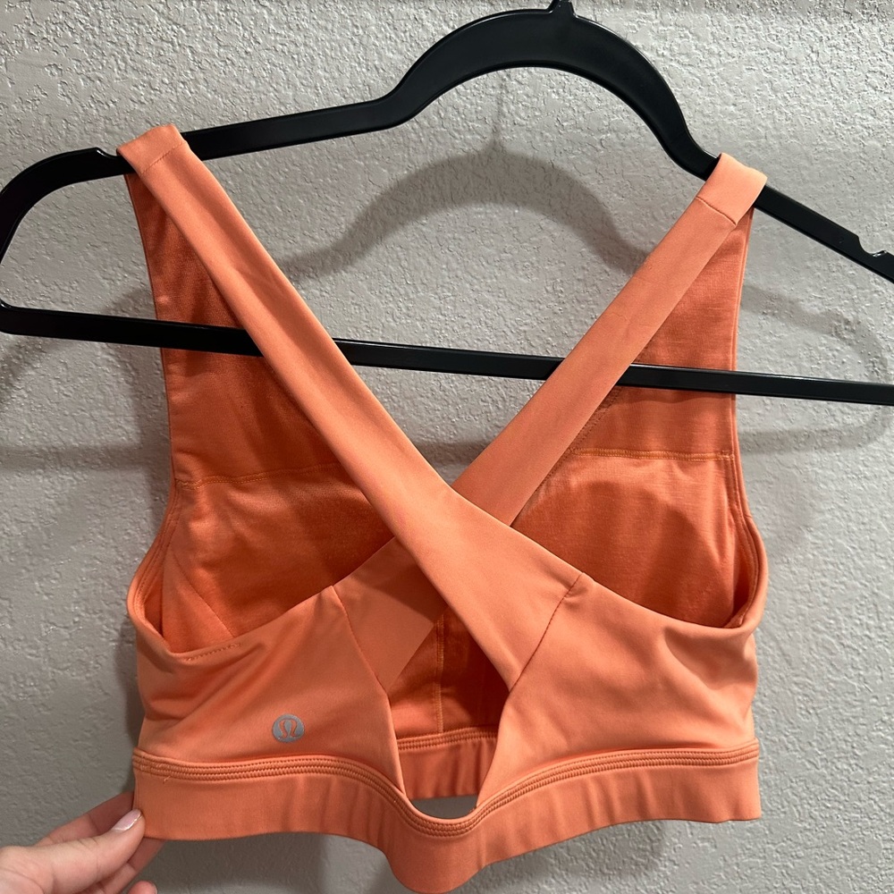 Orange Lululemon Envital Sports Bra